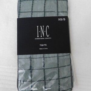 L355 Inc Green Windowpane Tights - XS/S